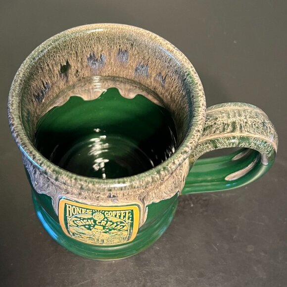 BONES COFFEE IRISH CREAM Deneen Pottery Handcrafted Drip Glaze Mug ~ Skeleton - Picture 13 of 15